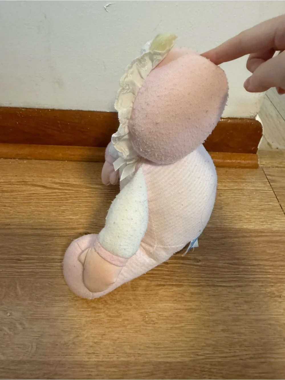 Vintage Y2K Baby Oshkosh B'gosh First Doll Blonde Yarn Hair Lovey 90s Toy Soft